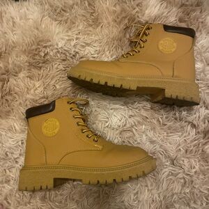 SHEIN Tan Combat Boots